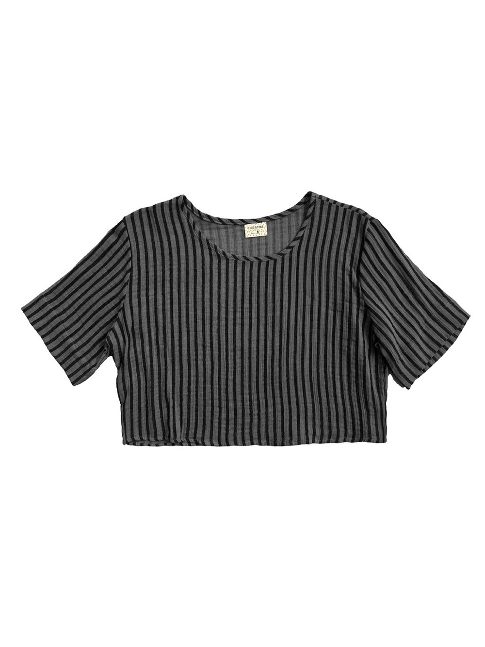 Curator SF Noa Crop Tee - Cropped Top Black Stripe - GUC Size 4X